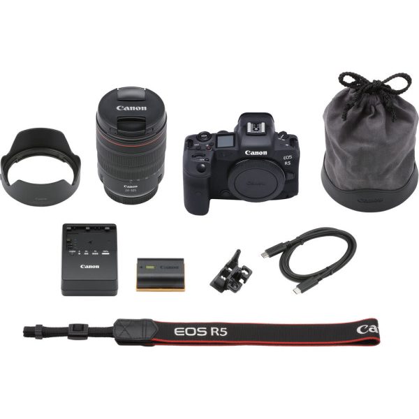 Open-Box Canon EOS R5 RF 24-105mm f 4 L IS USM Kit (CM2) Online Sale