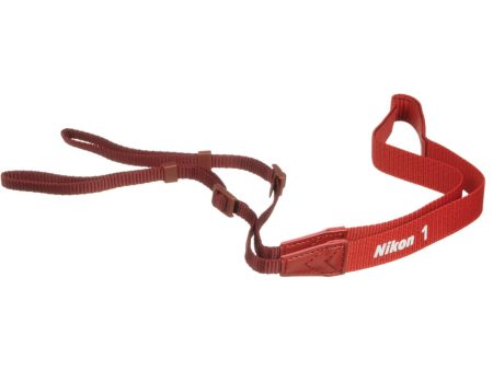 Nikon AN-N1000 Neck Strap for Nikon 1 Series Digital Camera (Red) Preowned Online now