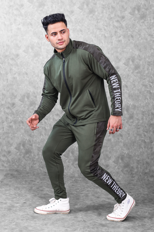 Active Camo Tracksuit- Olive Online Hot Sale