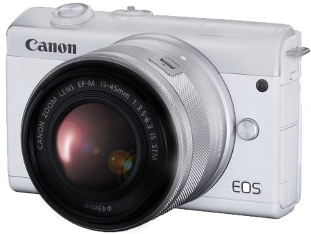 Canon EOS M200 Mirrorless Camera with 15-45mm Lens - White Supply